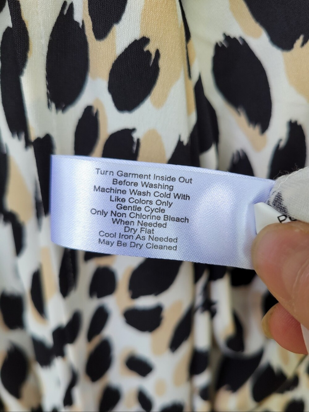 NWT Boston Proper Animal Print Maxi Dress Ring Detail Long Sleeve Beige Multi Si - Picture 10 of 13